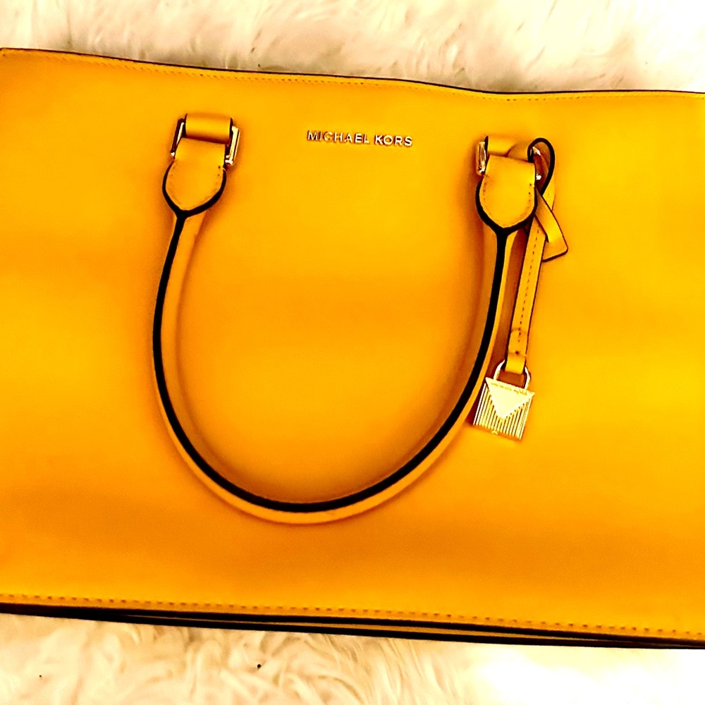 Michael Kors Mustard Tote Bag